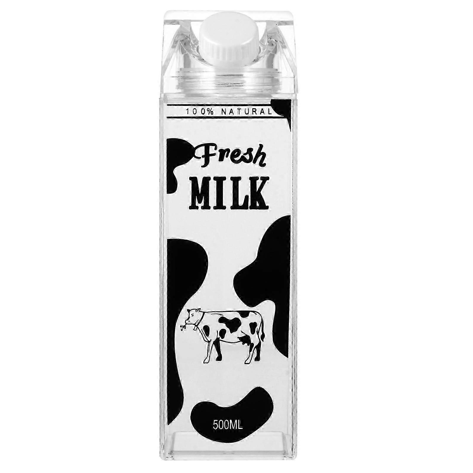 500ml Printed Milk Bottle Practical Storage Container Milk Storage Bottle