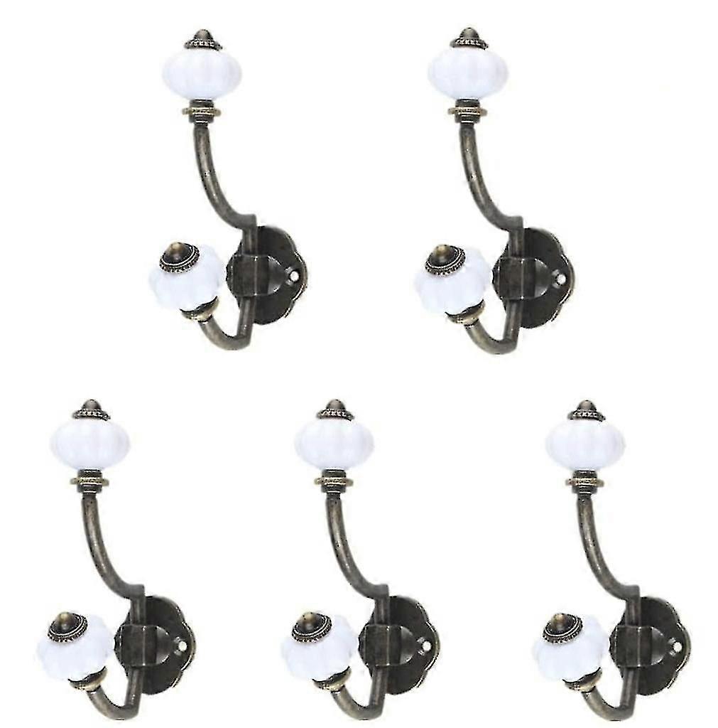 Coat Hooks Clothes Hooks Vintage Antique Hat Wall Mounted Hook 5 Pcs