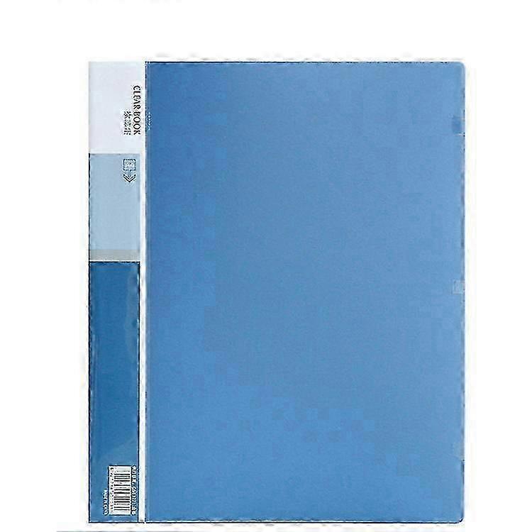 New Clear Sleeved A4 Size Manual Filer With Non-toxic PP Material, Navy Blue (1 Pack)