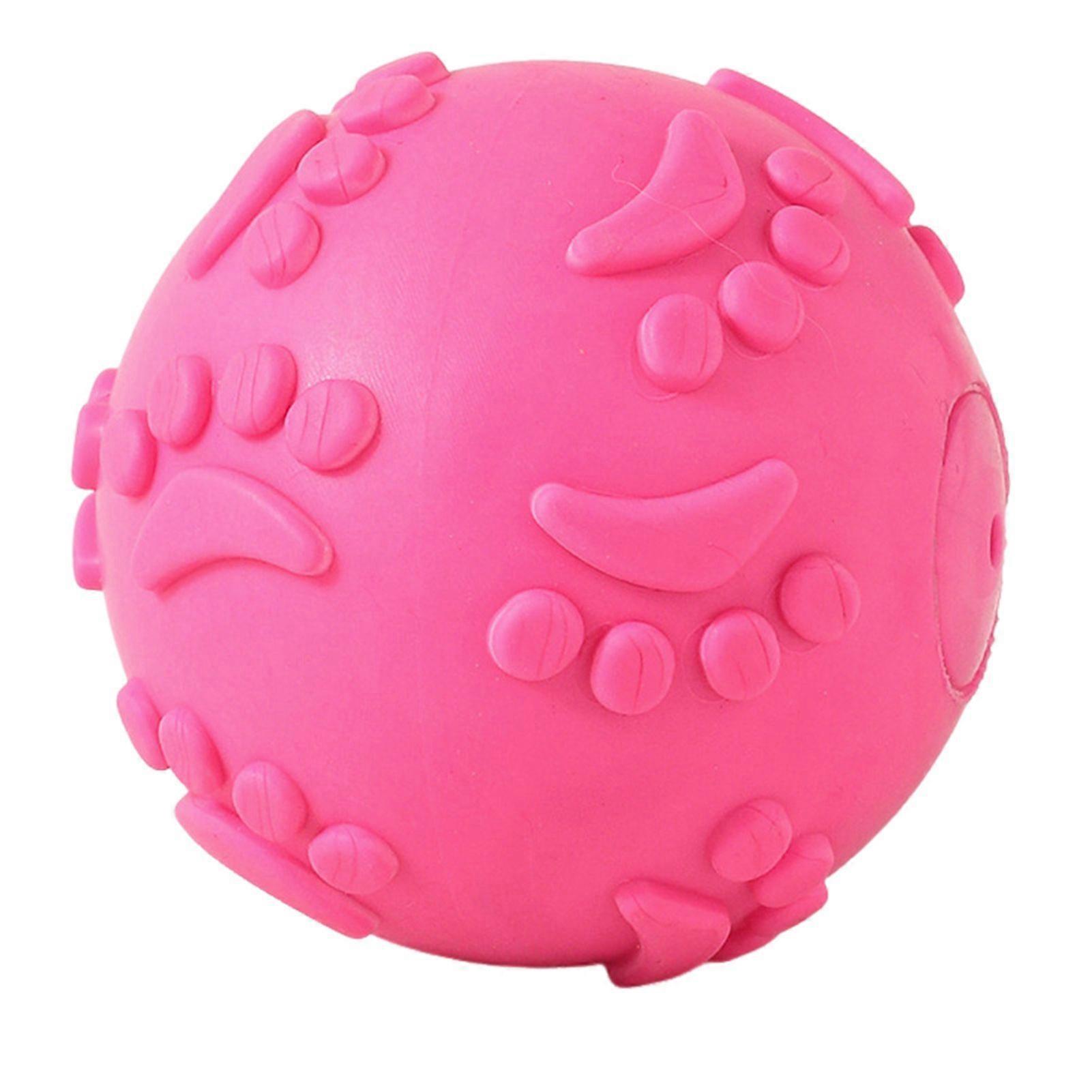Dog Squeaky Ball Toy Interactive TPR Ball Chew Toy for Aggressive Chewers Puppy Teeth Cleaning Toy for Large Small Dogs