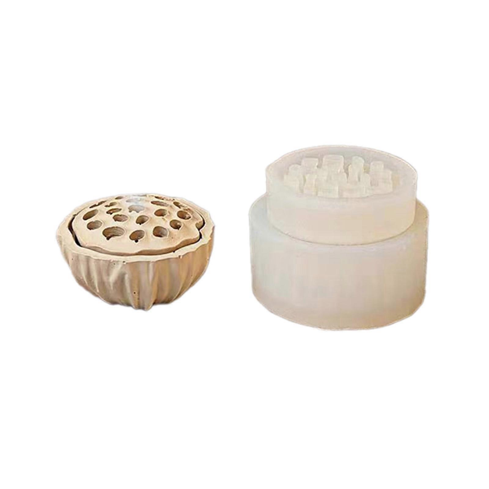 Durable Epoxy Mold for Crafting Lotuses  Shape Sticks Holder Silicone Mold Desktop Ornament Teapot Tray Mold Multicolor