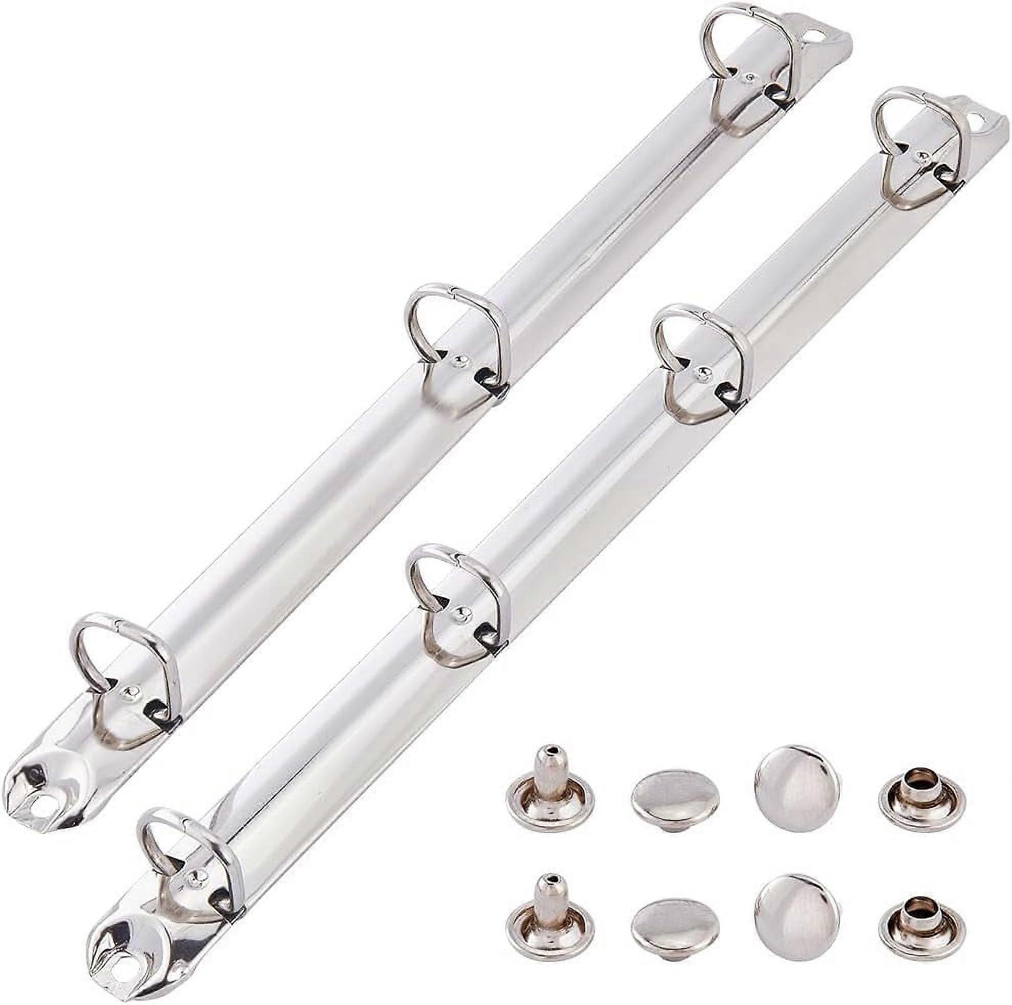 Steel Binding Combs 3-Ring and 4-Ring Loose Leaf Book Binder Hinged Clamp Comb Binding Spines Stainless Steel Color 292x23.5x23.5mm Hole: 4x5mm