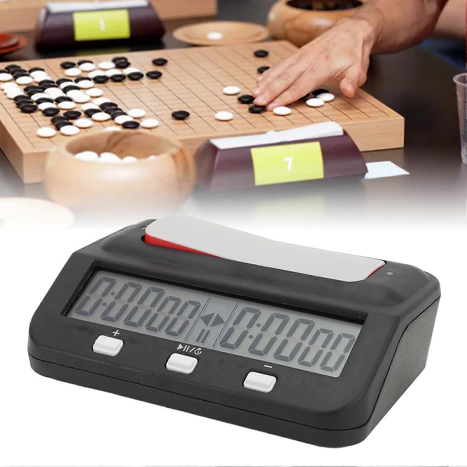 Chess Clock Portable Chess Timer Professional Digital Timing Chess Timer for Chess Match Go Chess Game Black 