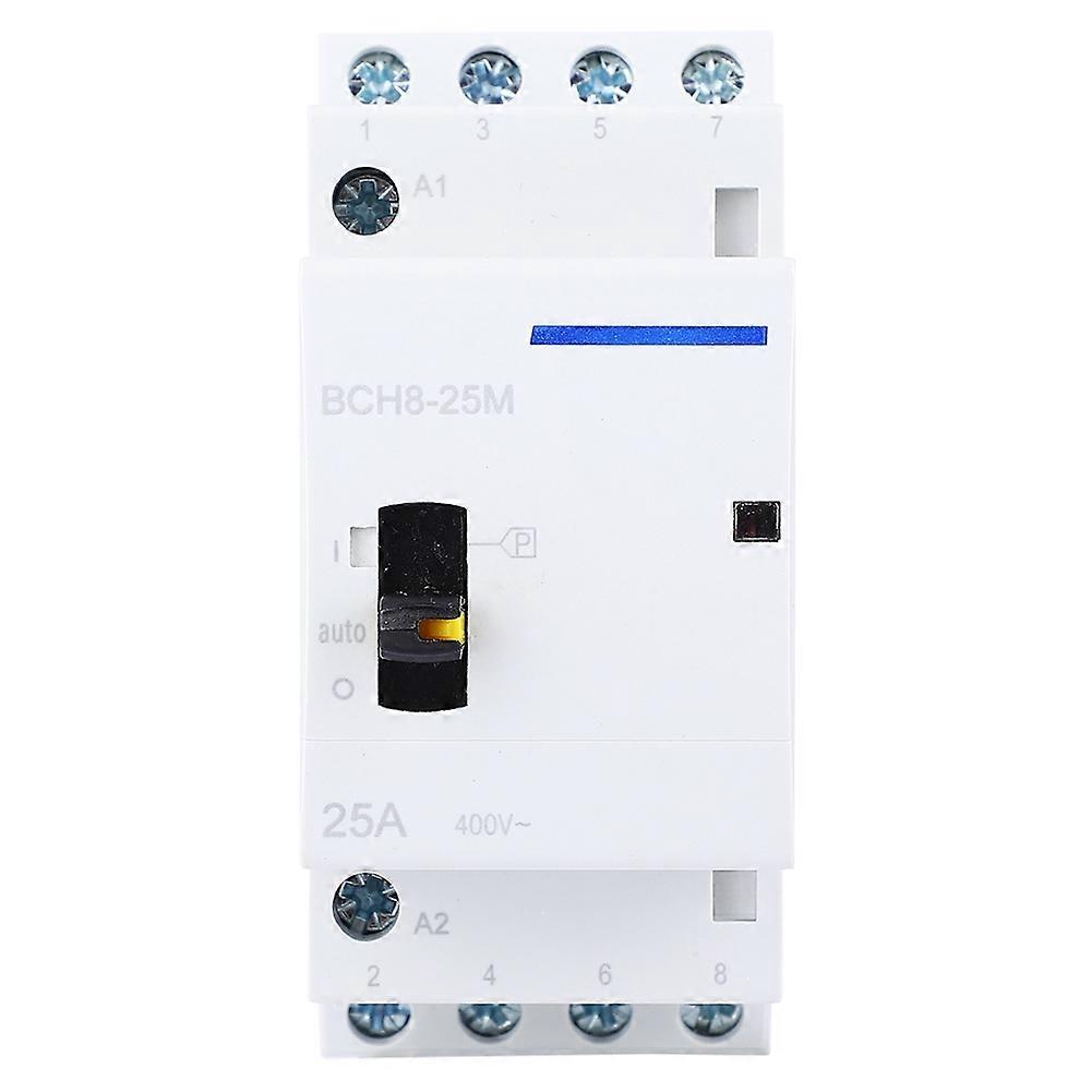 BCH8-25M 230V 4P 25A Household AC Modular Contactor with Manual Control Switch (4NO)