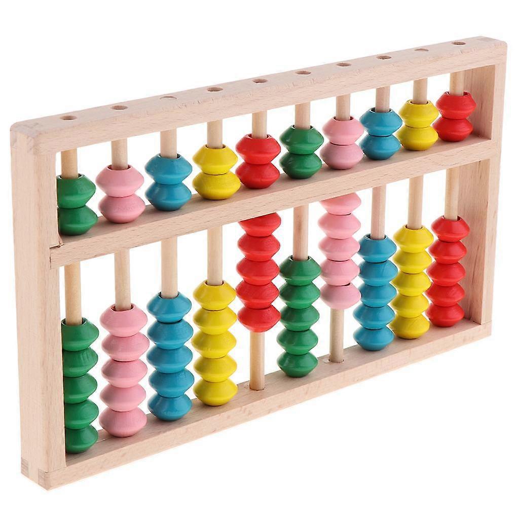 Kids Wooden Bead Abacus Counting Frame Educational Learn Maths Toy