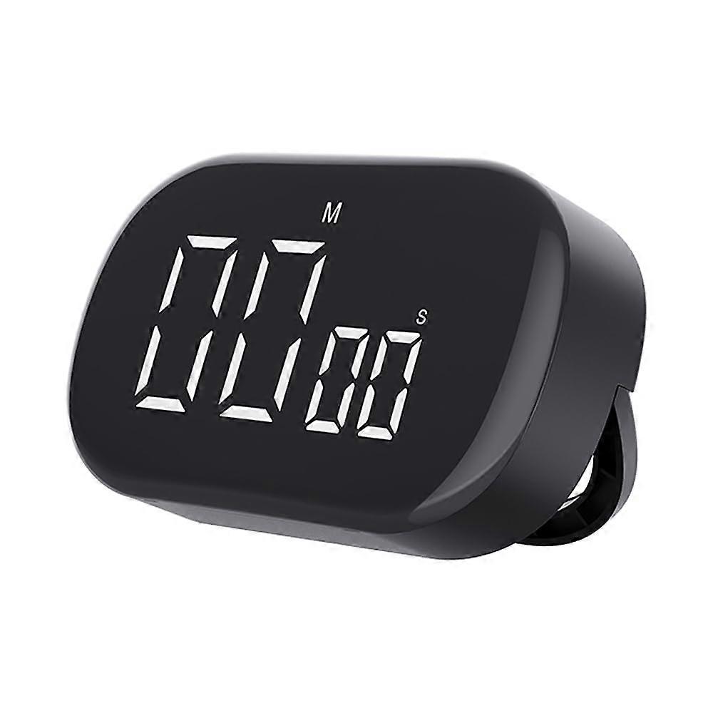 Countdown and Count Up Digital Kitchen Timer KidsFriendly Large LED Display, Magnetic Base, Adjustable Volume, Black