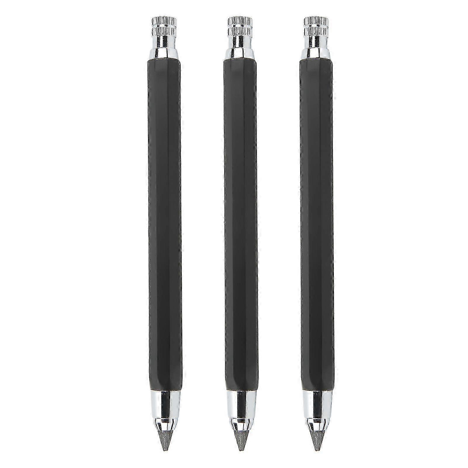 3Pcs Mechanical Carpenter Pencil 5.6mm Scribing Tool Marker Set Kit for Woodworking