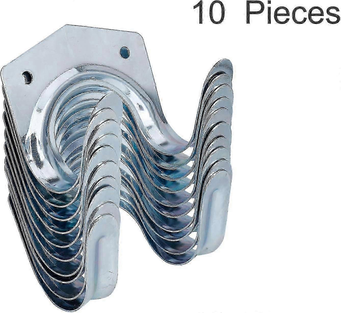 خطافات تخزين معدنية ، رف أدوات صفائح فولاذية ، رف أدوات حديقة مزدوج الجدار فولاذي مثبت على الحائط للمرآب ، سقيفة ، مستودع ، مزرعة ، منضدة (عبوة من 10