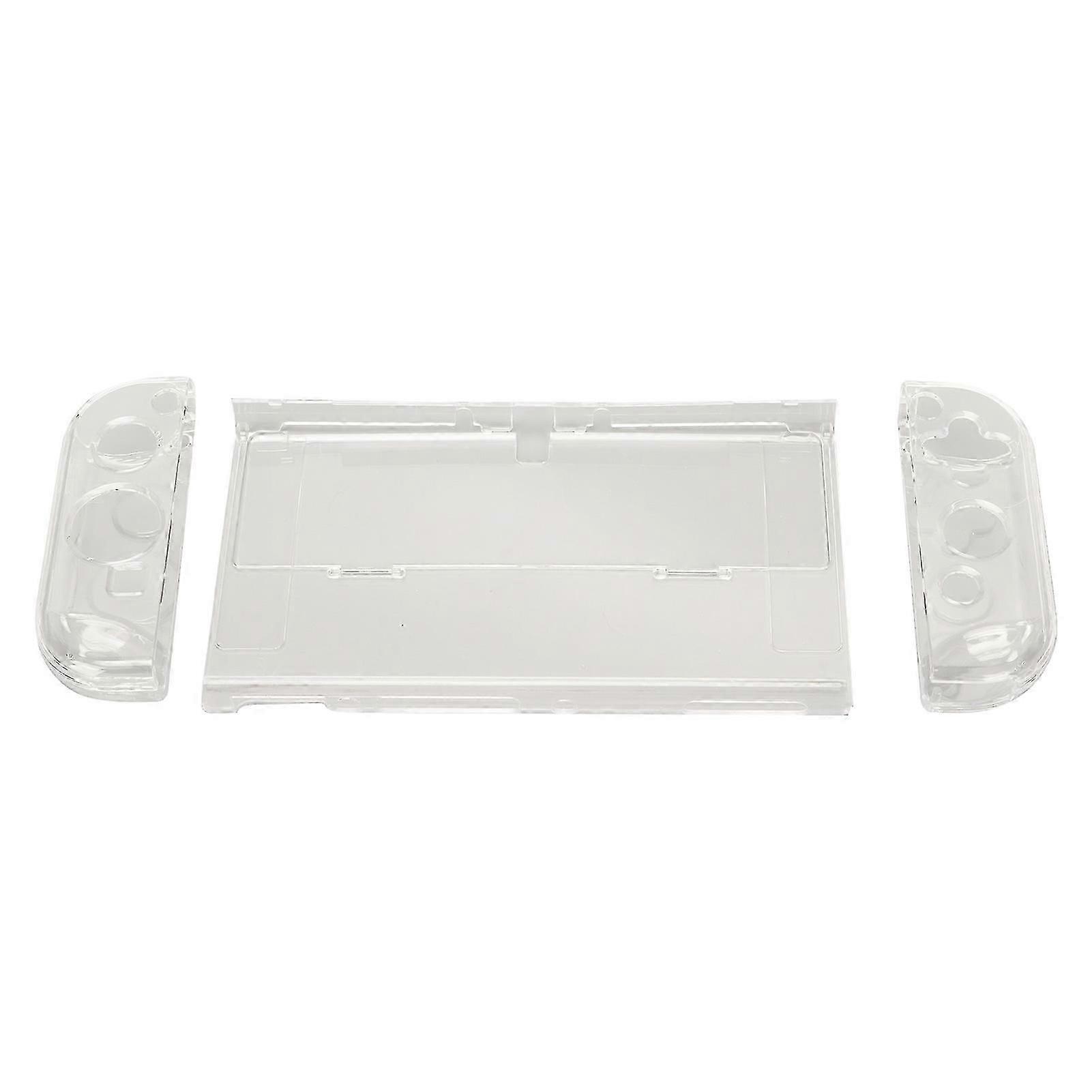 Clear Game Console Case Split Dockable Shockproof Gamepad Protective Shell for Switch OLED 2021 for Joy Con