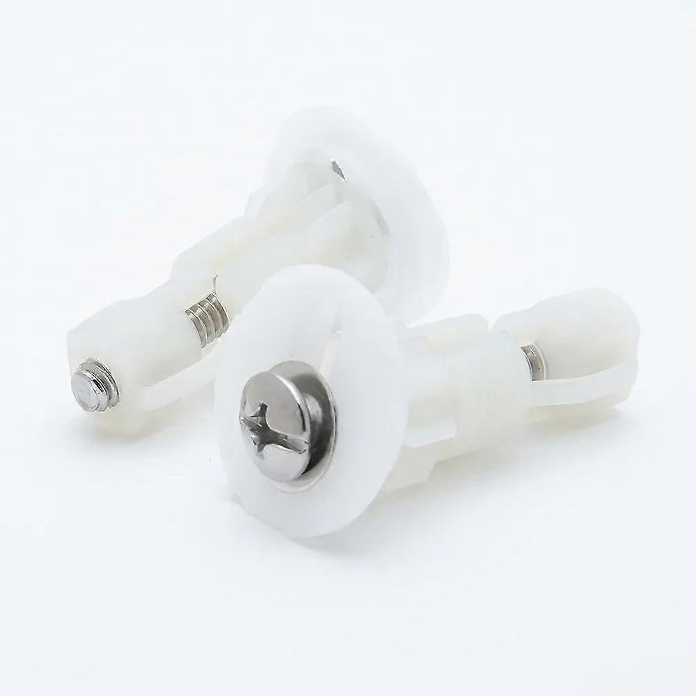 2 Pack Toilet Seat Hinges Screws with Expanding Rubber  Nuts for Blind Hole WC Lid Fixing