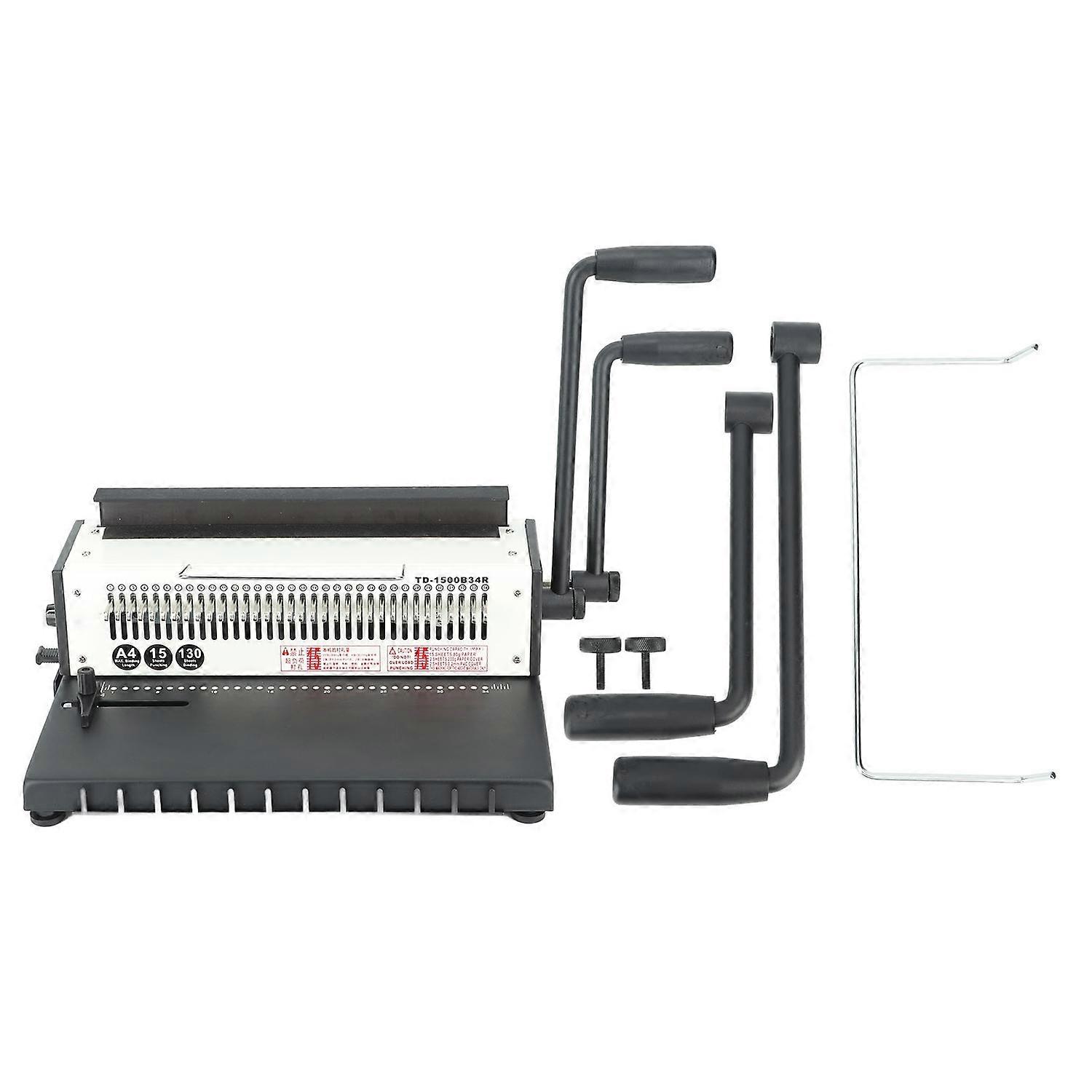 Binding Machine 3:1 Pitch Spiral Binder 34 Holes 2 Coil Punching Machine for A4 A5 Letter Size Round