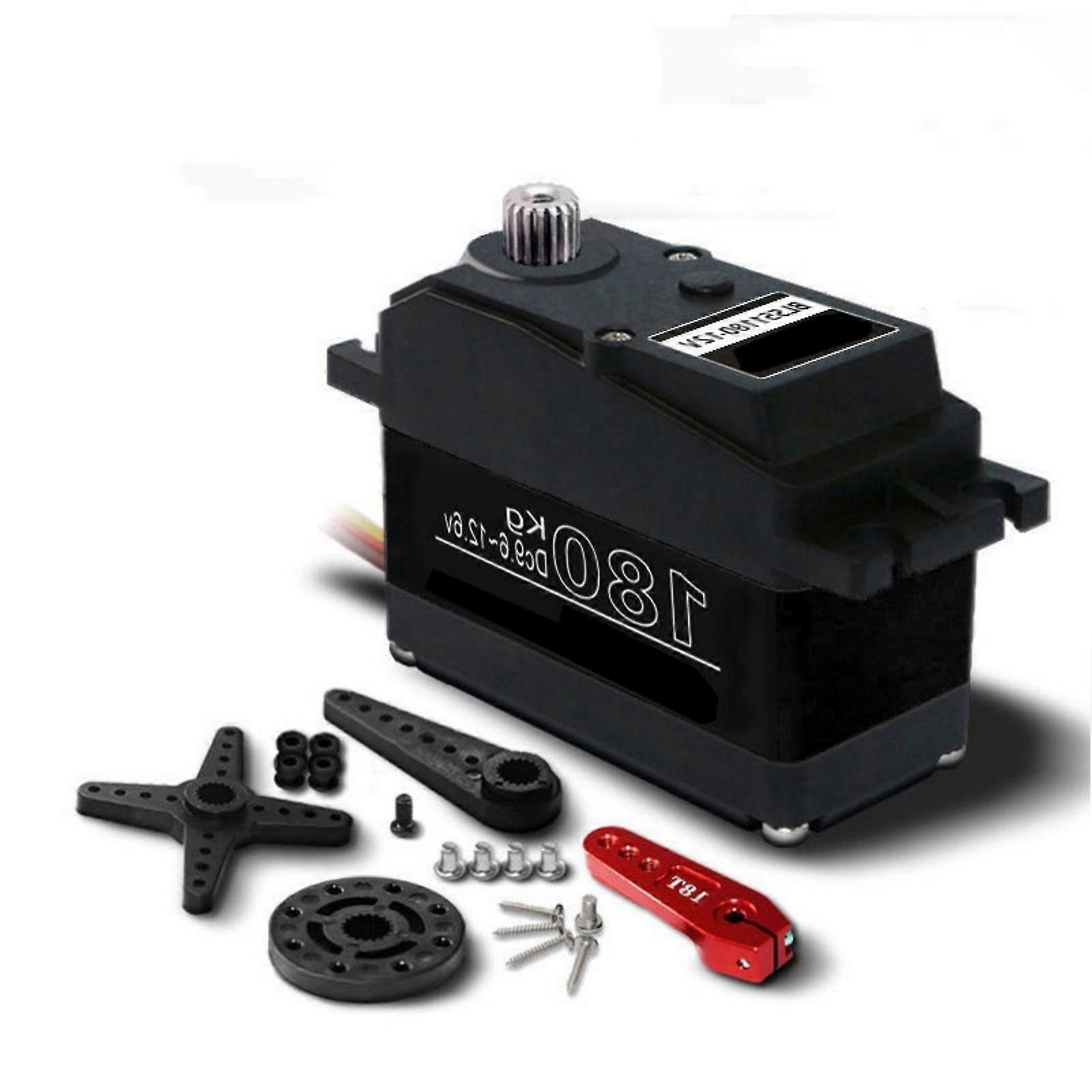 Professional 180KG Brushless Servo Remote Digital Servo 12V 180/270 Degree High Torques Servo for 1/5 Remote Car Multicolor