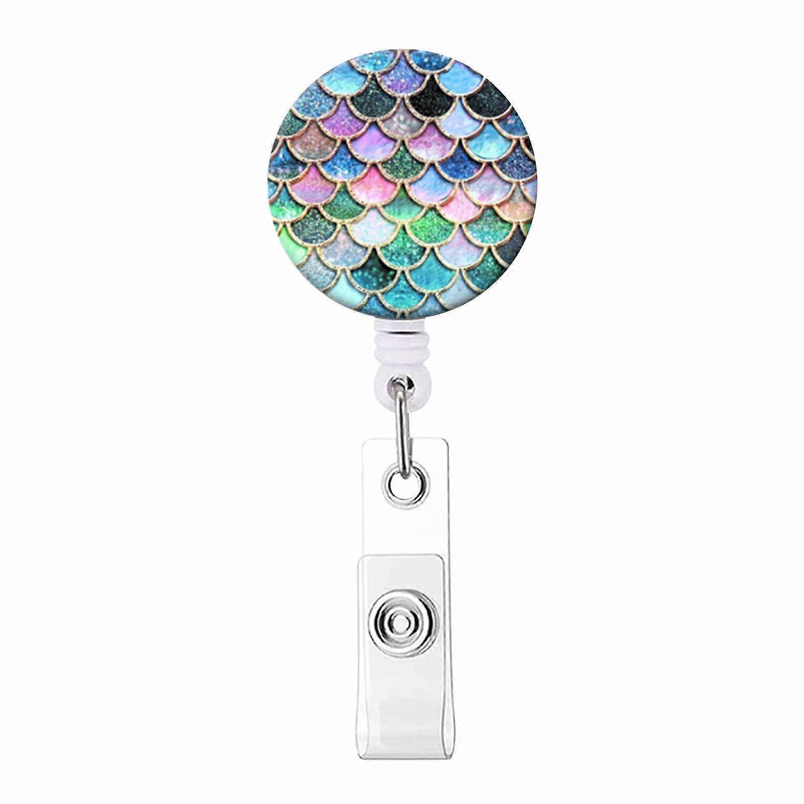 Yakbaofuo 1PC Heavy Duty Retractable Badge 3.2CM Diameter Versatile Usage Pull Cord