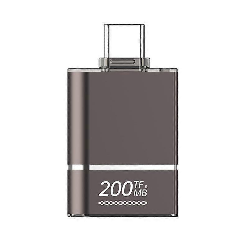 200MB Type-C to TF Overclocking High-speed Card Reader