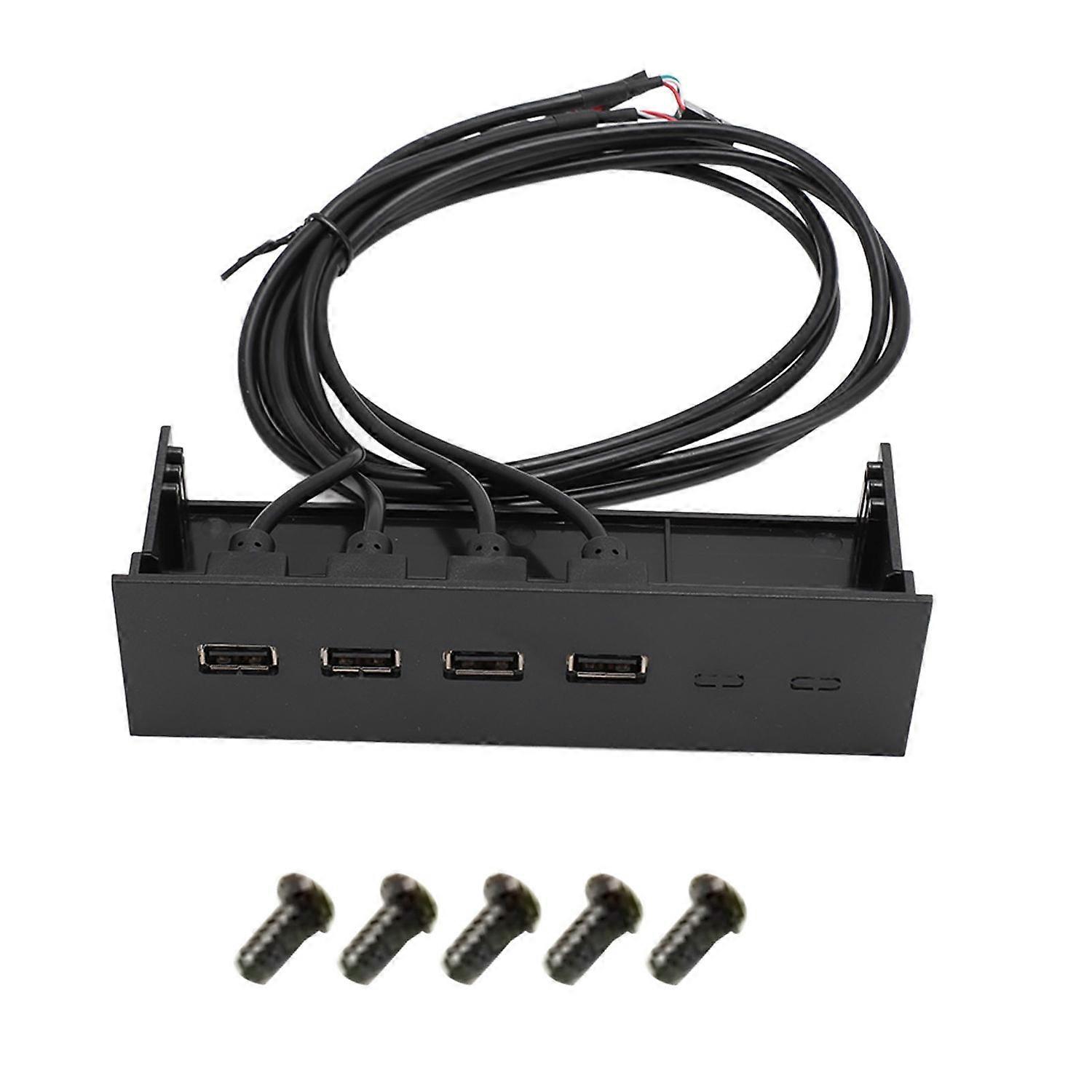 USB Front Panel Hub 5.25in 4 Ports High Speed Stable Plug and Play Optical Drive Front Panel for Des