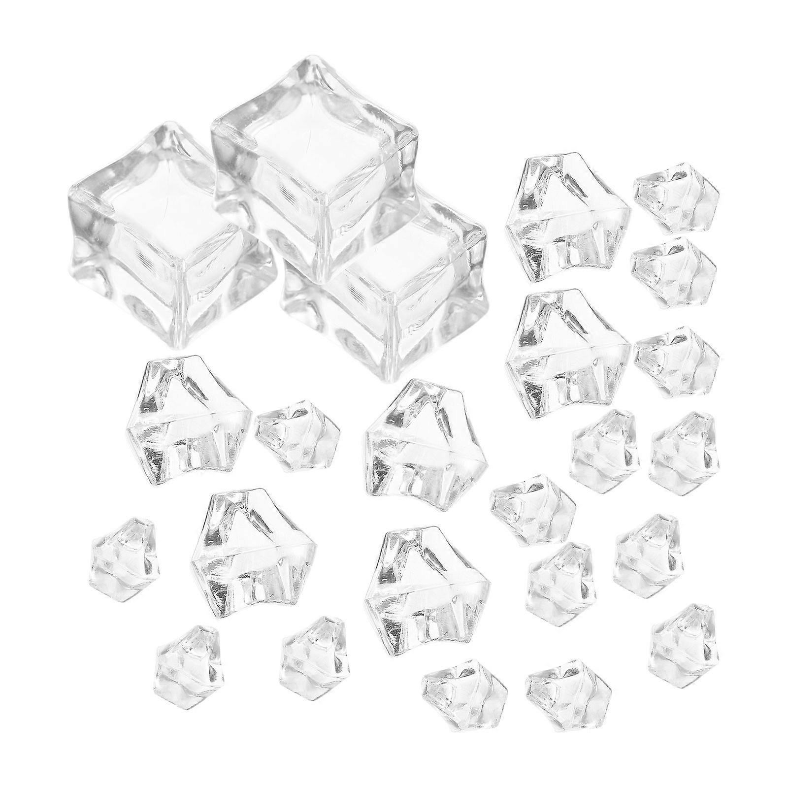 48 stk. simulerte isbiter kunstig isbitdekor isbitrekvisitter hjemmedekor