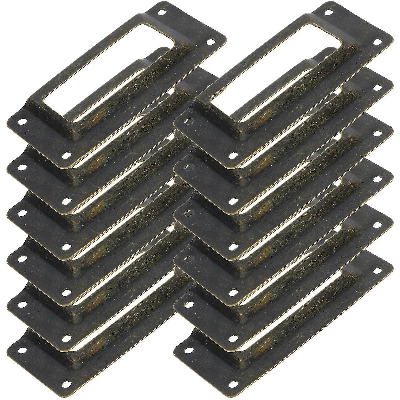 12Pcs Label Frame Card Holders Drawer Retro Cupboard File Name Card Holders