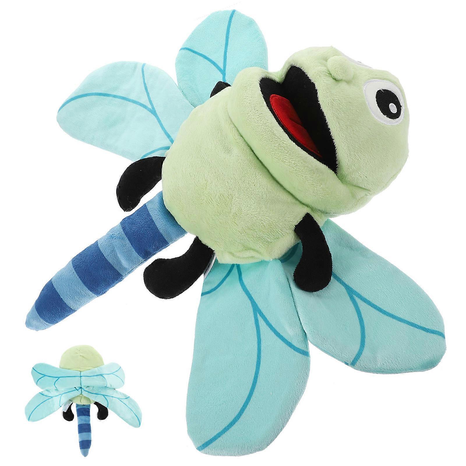 Assorted Color Plush Dragonfly Hand Puppet for Kids Storytelling