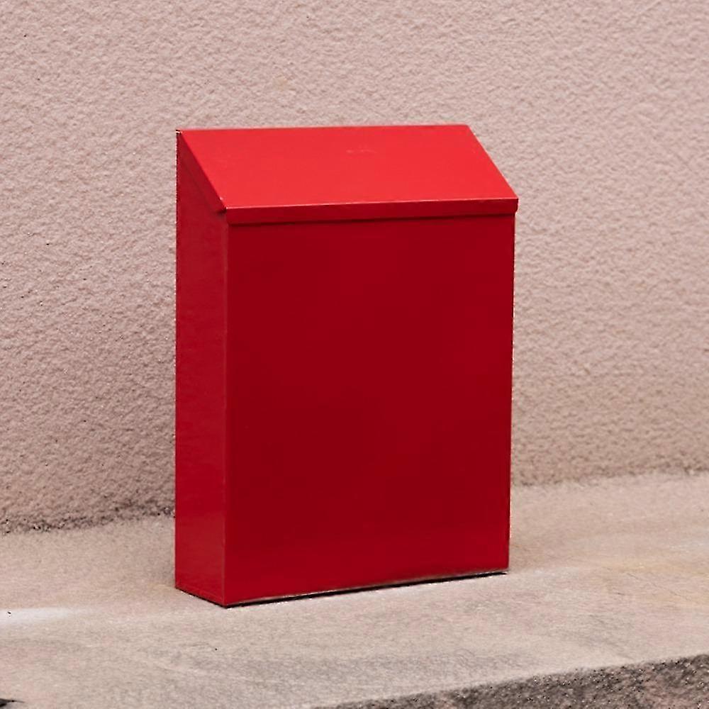 Outdoor Metal Mailbox with Lock, Secure Post Box for House Mail Collection
