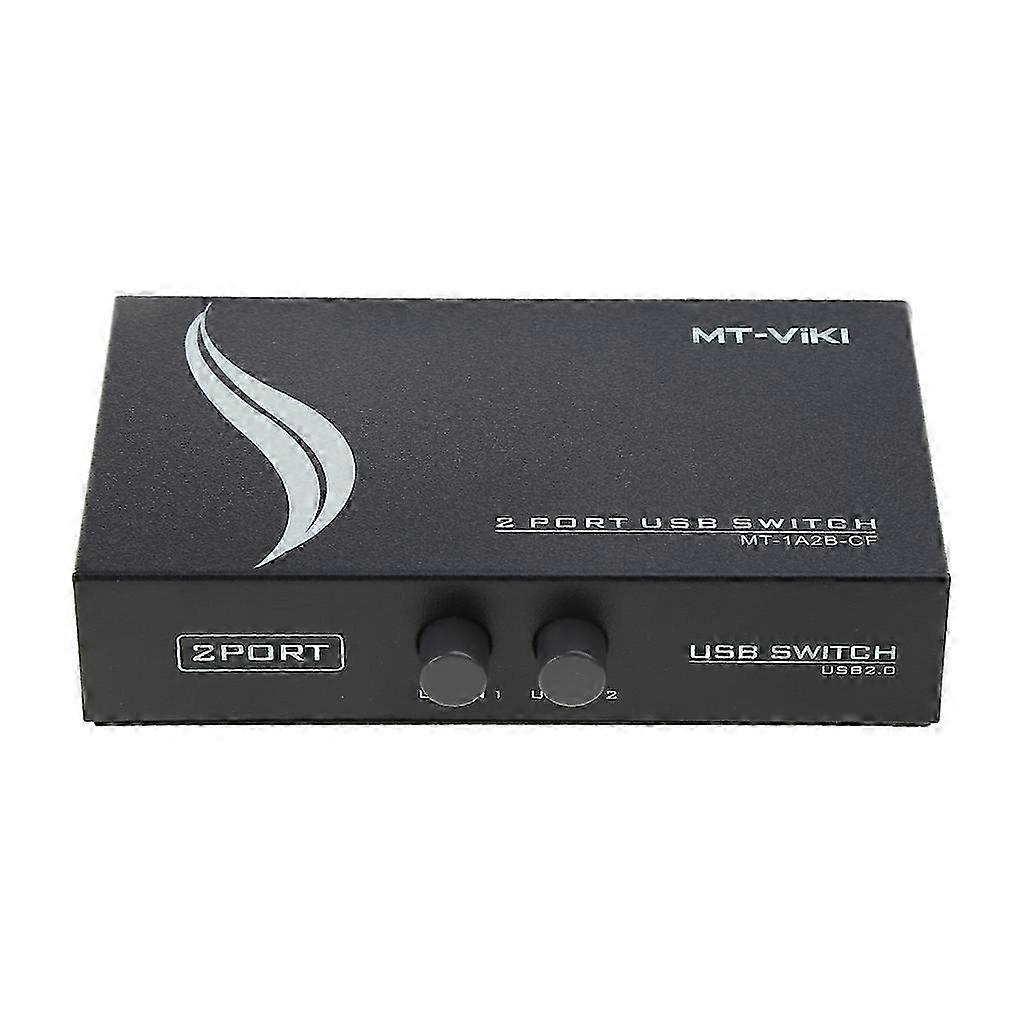 2 Ports USB2.0 Sharing Device Switch Switcher Adapter Box For PC Scanner Printer