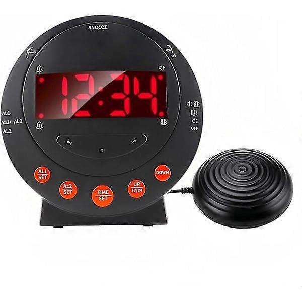 Sonic Boom Alarm Clock, Extra Loud Vibrating Double Alarm Clock, Digital Alarm Clock With Bed Shaker -