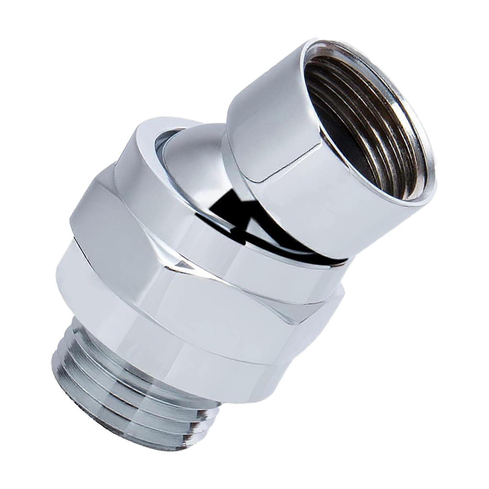 Shower Head Swivel Adapter Brass Adjustable Ball Joint Connector for Shower Arm Extension