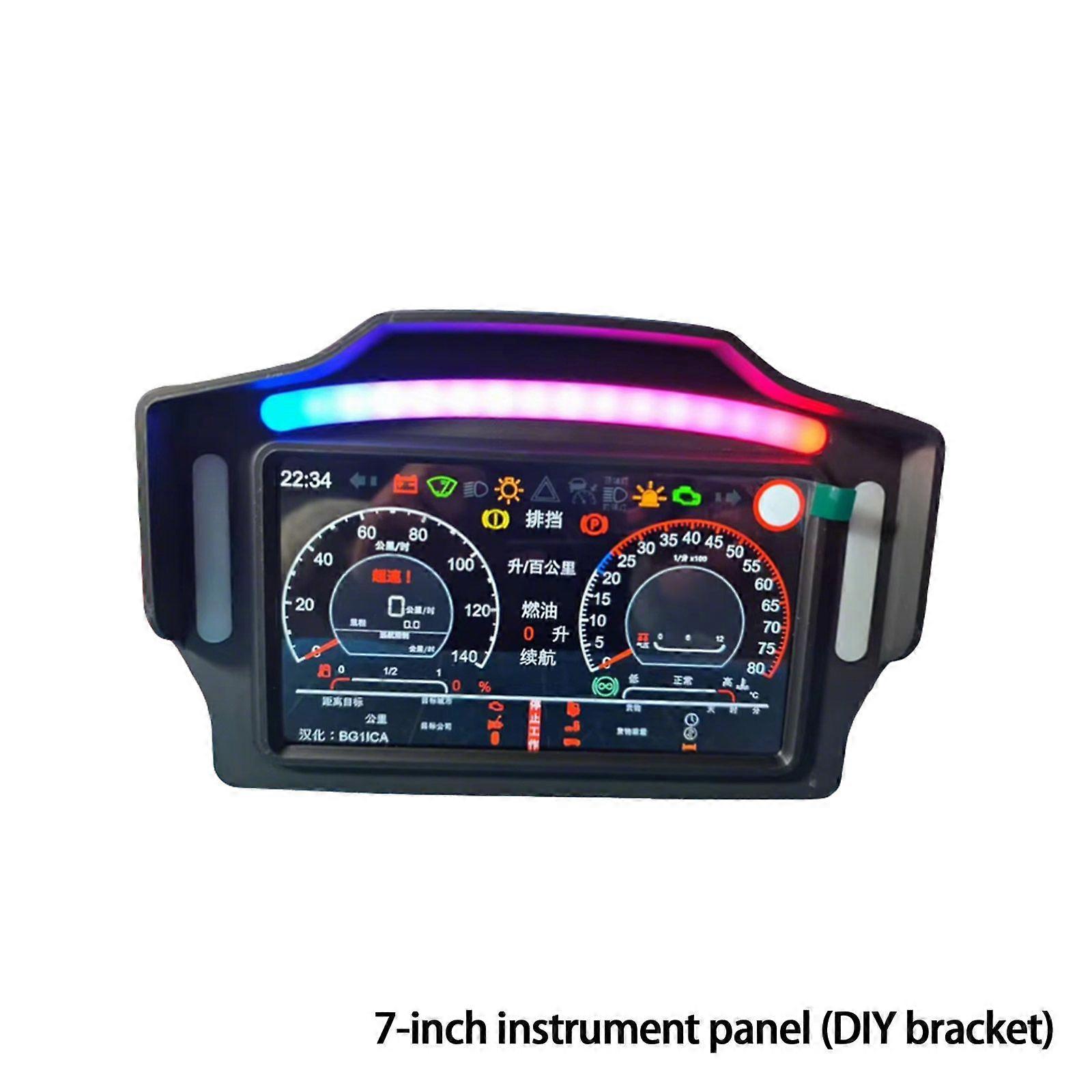 USB Simracing Games 7-inch Dashboard Multi-functional Instrument Speed Display