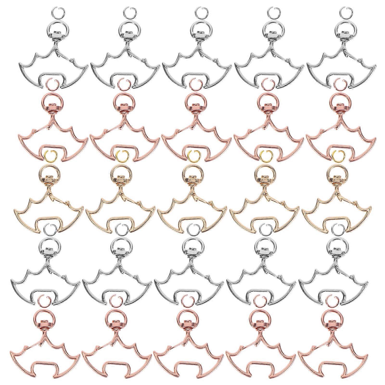 Swivel Clasps Snap Hooks Keychain Clips Minimalist DIY Projects Silver 30Pcs