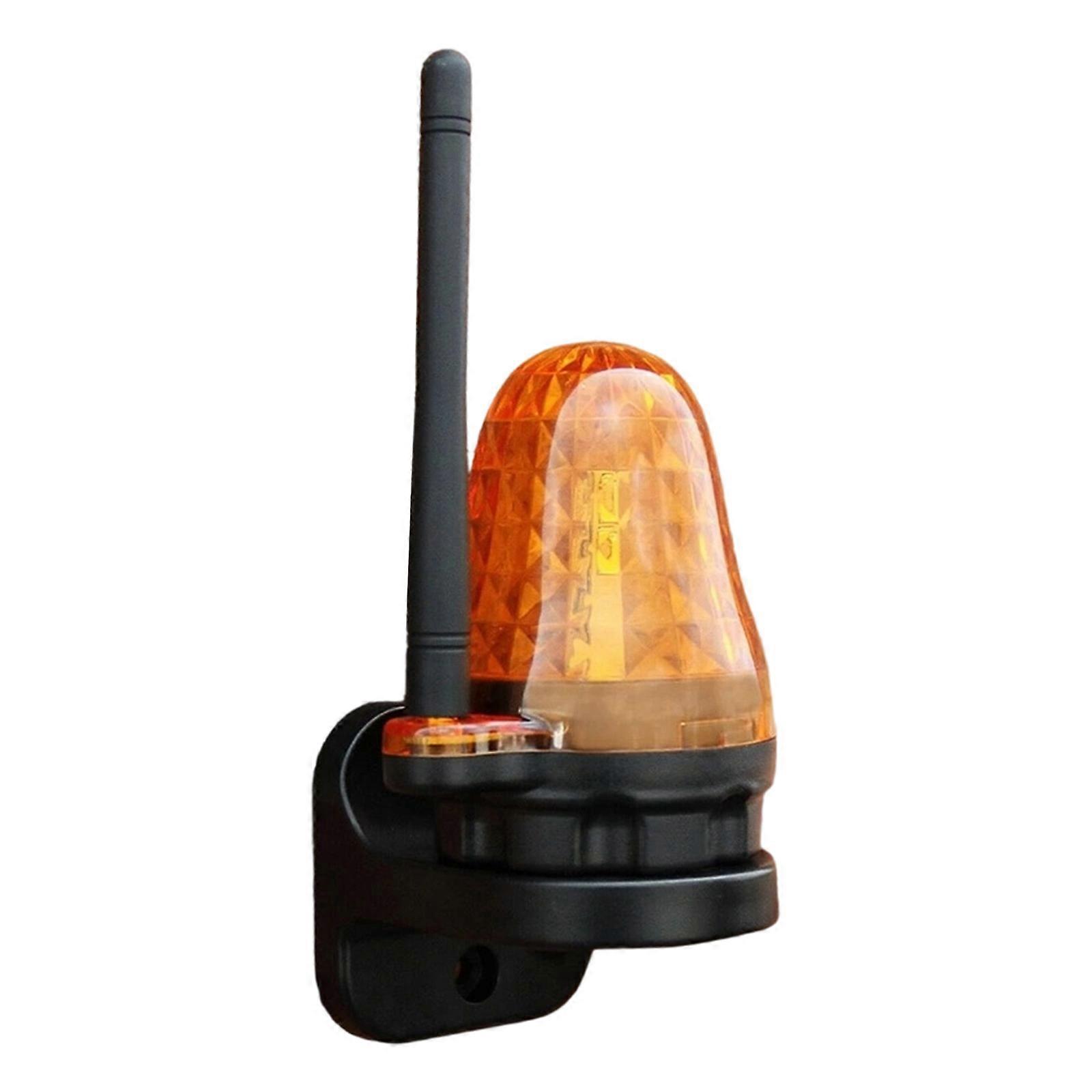 Universal Voltage LED Strobe Light 12V to 265V Input Wall Mountable for Multiple Outdoor Safety Environment  Orange