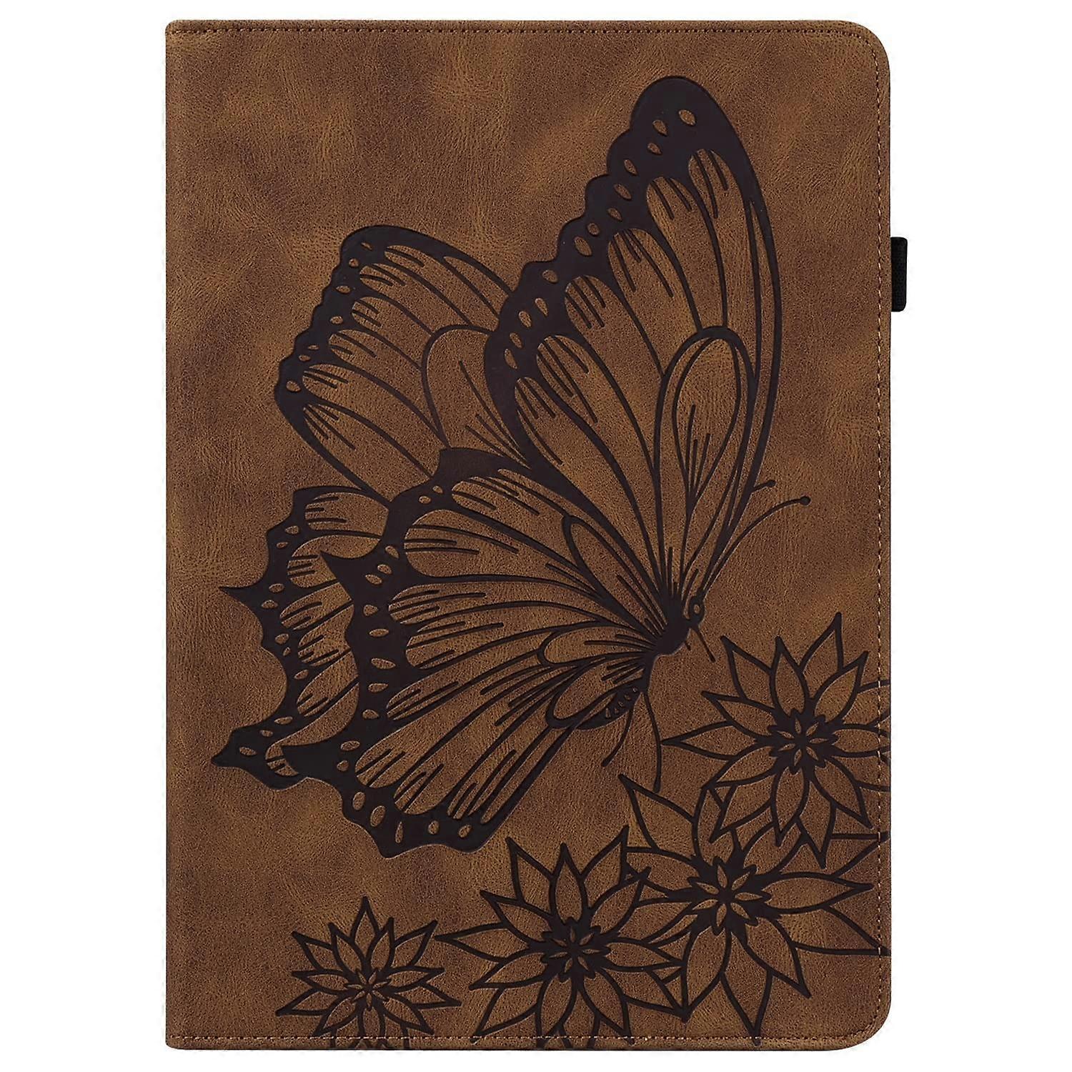 PU Leather Wallet Case with Butterfly Embossing and Stand Card Slots for Huawei MatePad T10S/T10