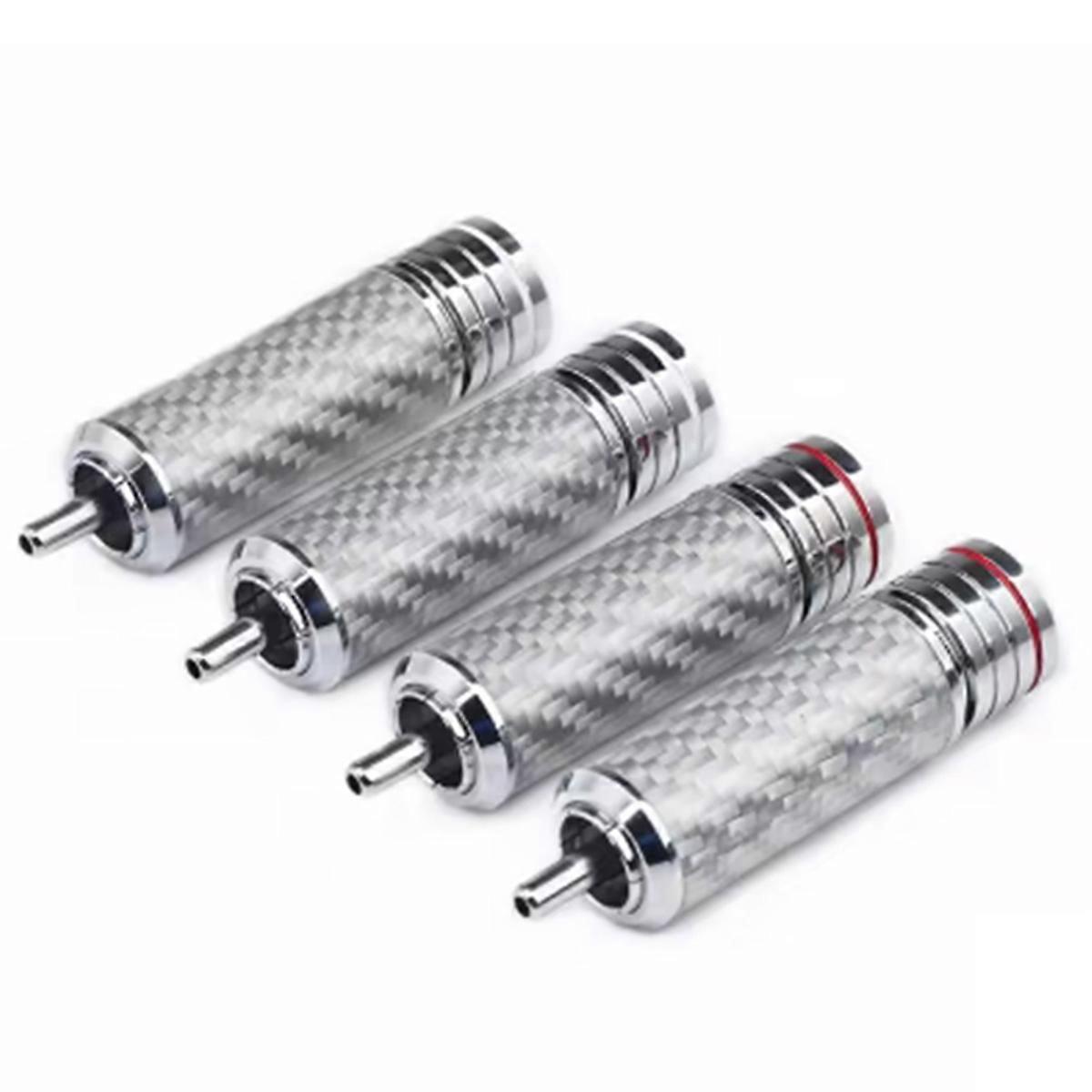 Fever Carbon Fiber -Plated Lotus Plug Large Aperture DIY Welding Signal Line Audio Line Terminal