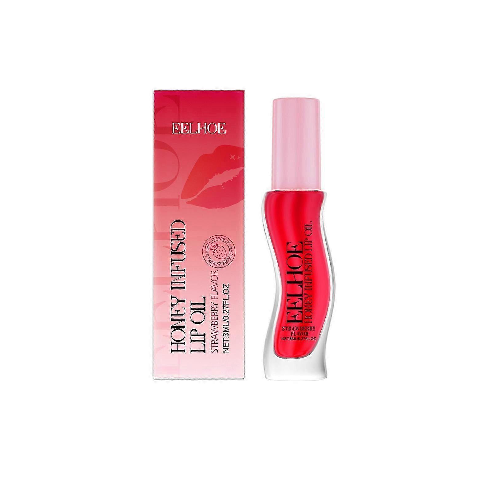 Strawberry Lip Oil  Hydrating  Moisturizing for Soft, Glossy Lips  8ml