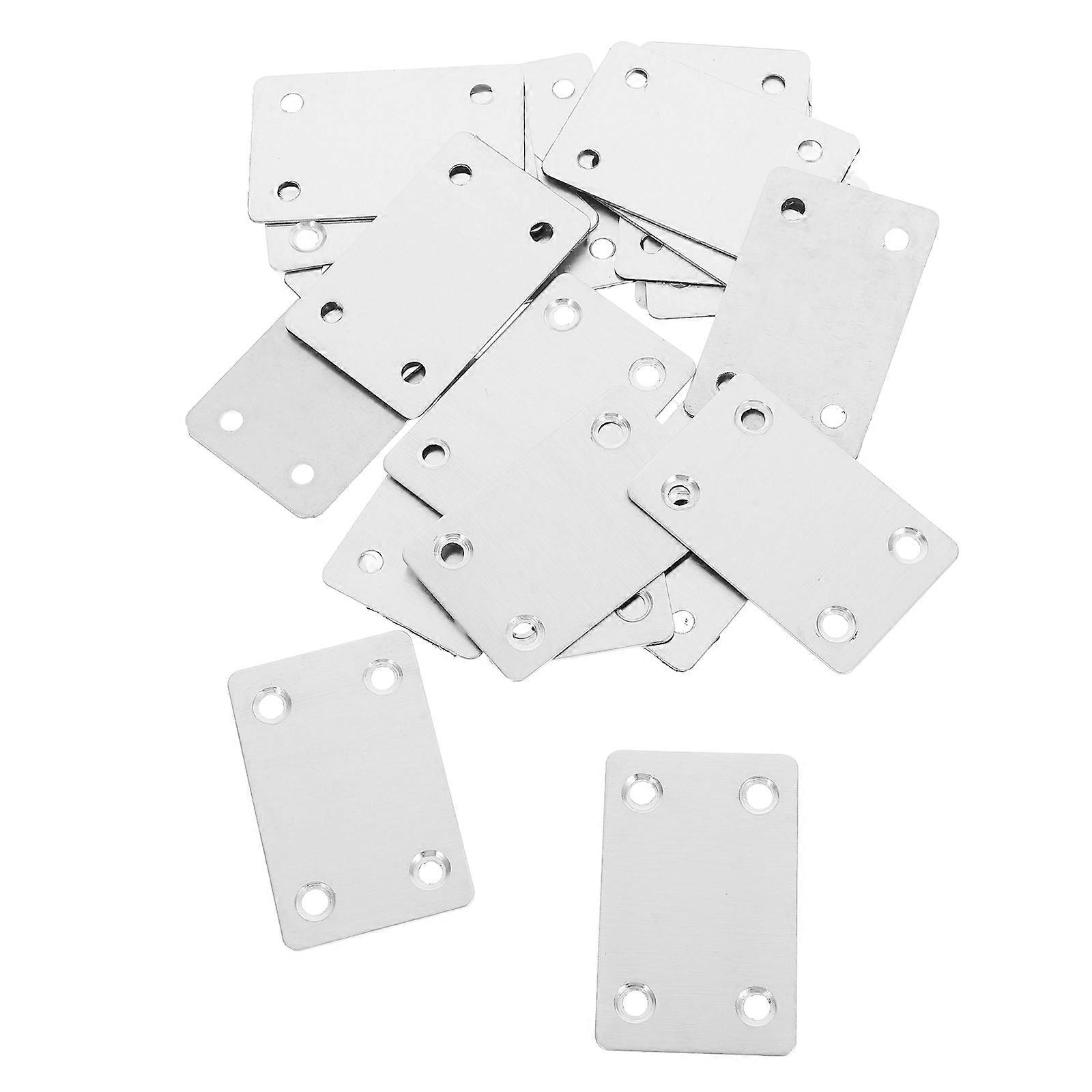 20pcs Flat Joining Plate Straight Bracket Mending Plate Repair Fixing Bracket