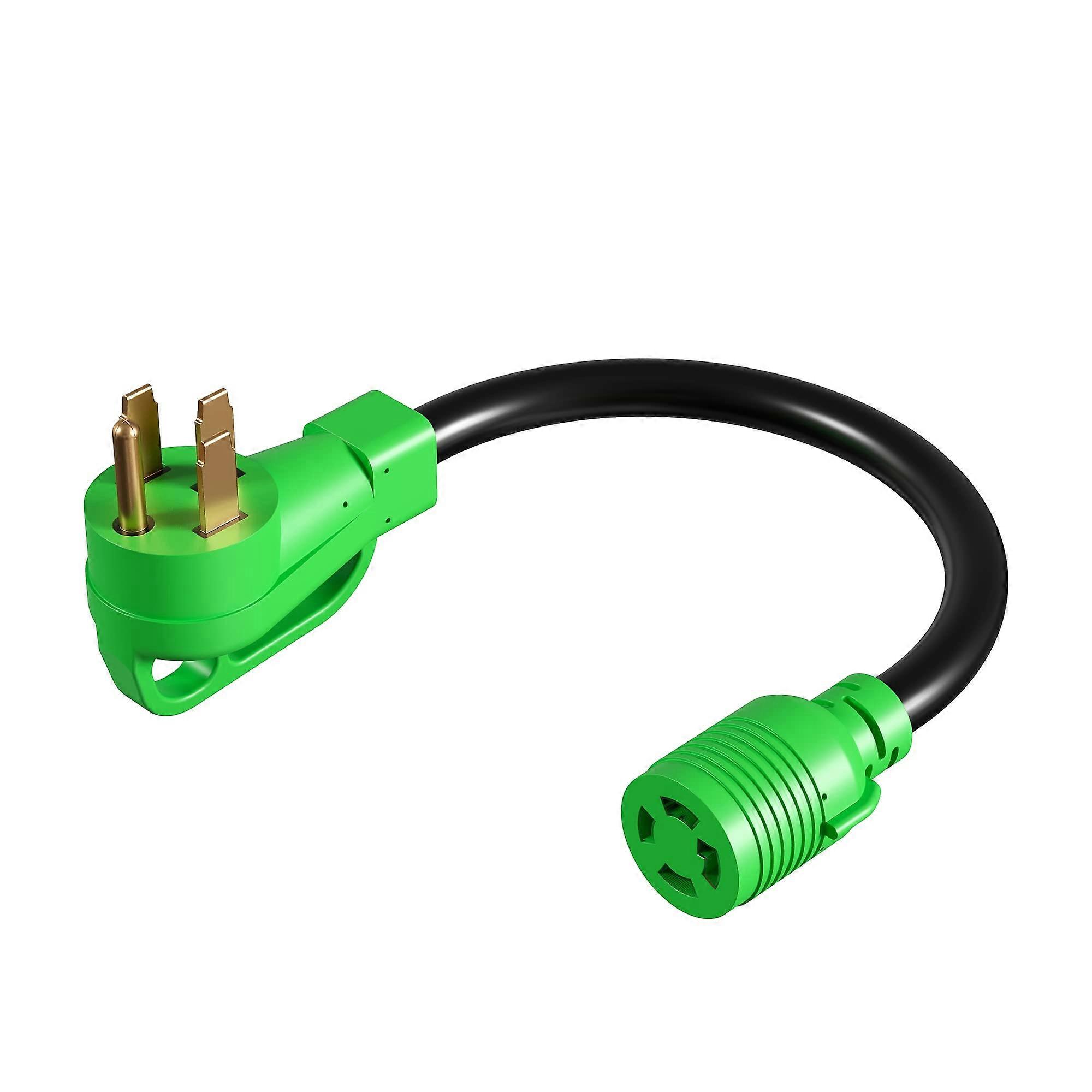 Generator Transfer Switch Adapter, NEMA 1450P to L1430R, 50A to 30A Heavy Duty 1.5FT Green Cord