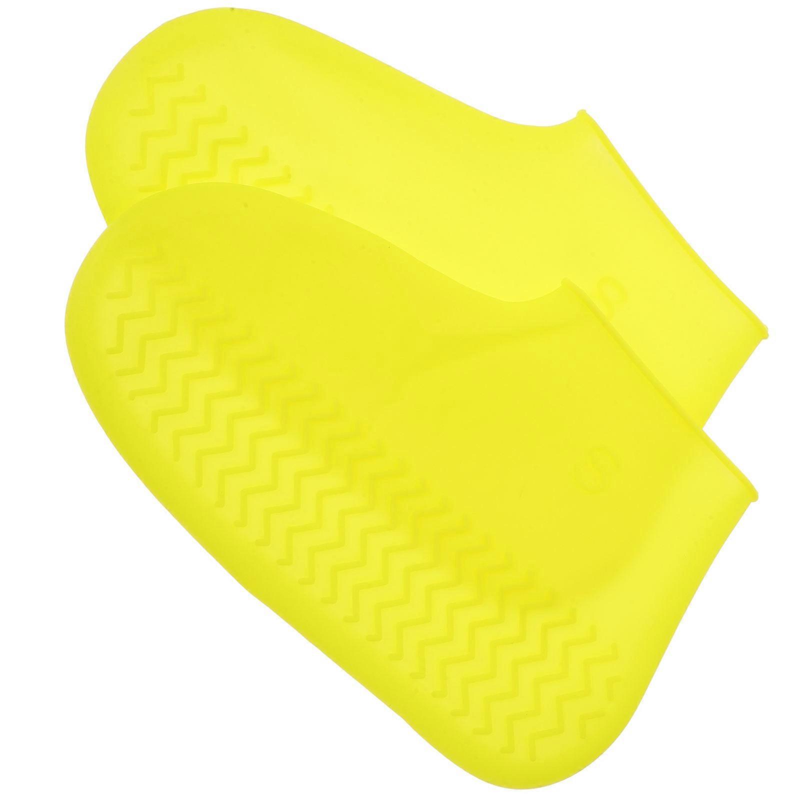 Surchaussures antidérapantes en silicone pour protéger vos chaussures de la pluie (jaune)
