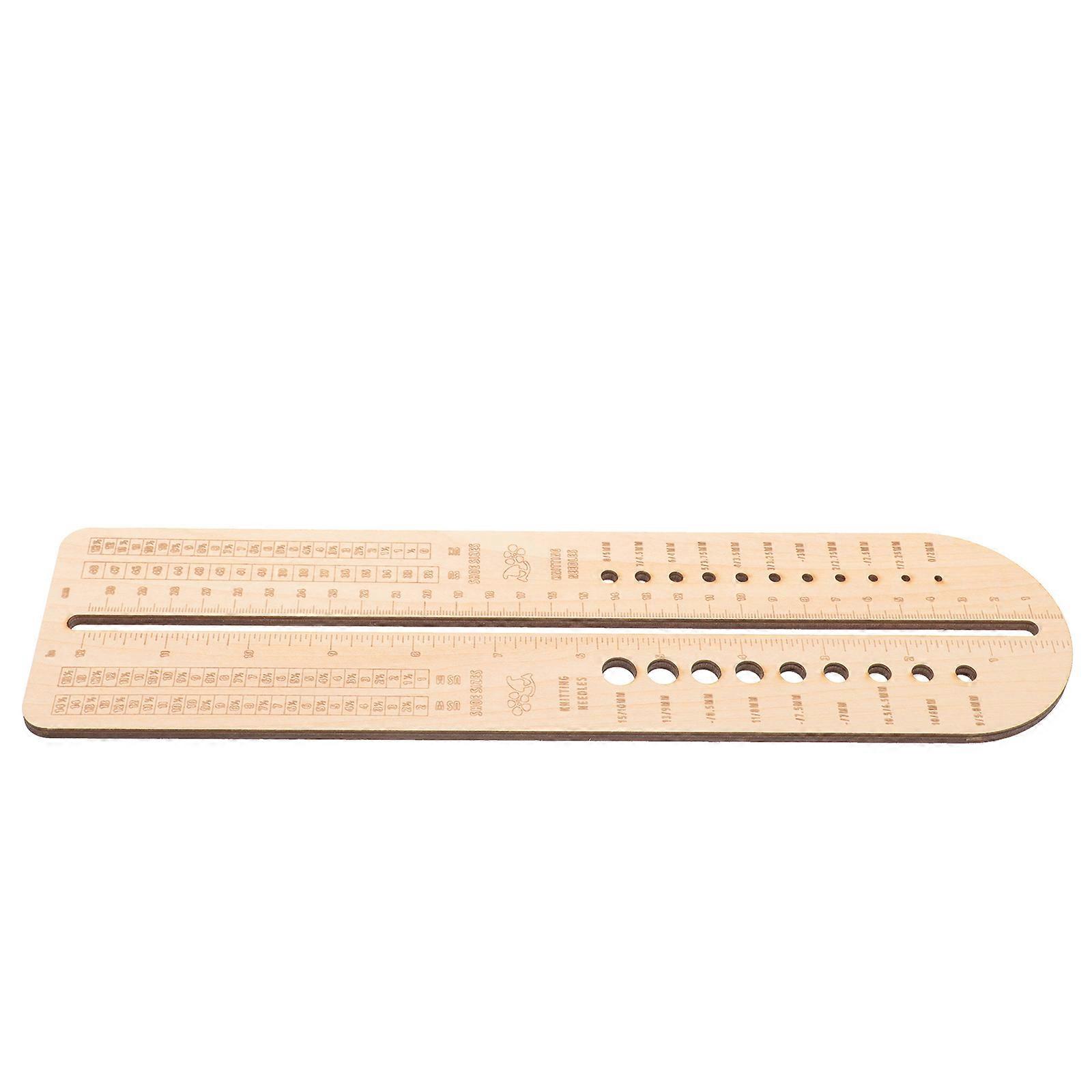 Beige Wooden Sock Blocker For Knitting 2Pcs Rectangular Measuring Tool Perfect For Knitting Projects And Craft Enthusiasts