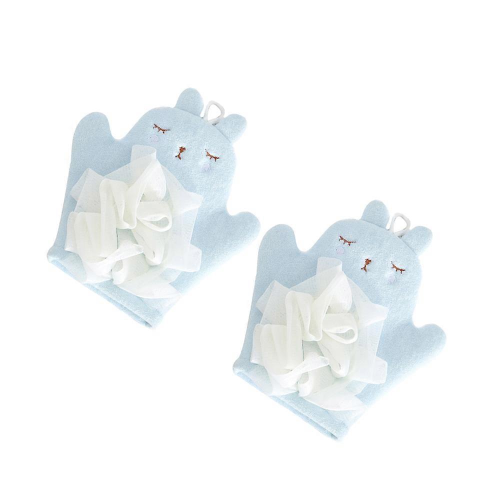 Bathing Gloves Dual-Use Shower Sponge for Gentle Exfoliating 2Pcs