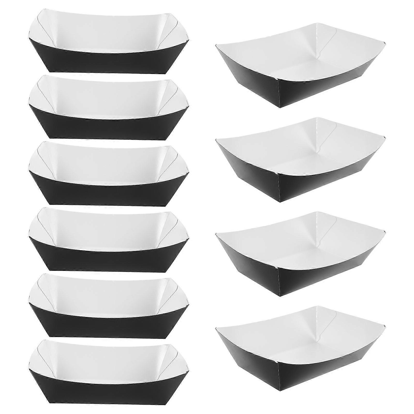 Paper Boat for Serving Tacos 120Pcs Black
