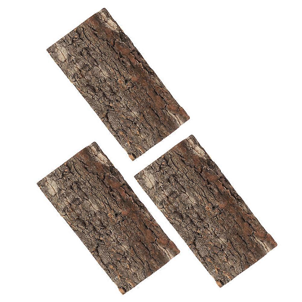 Reptile Cork Bark Decor True Bark Background for Terrarium 3Pcs