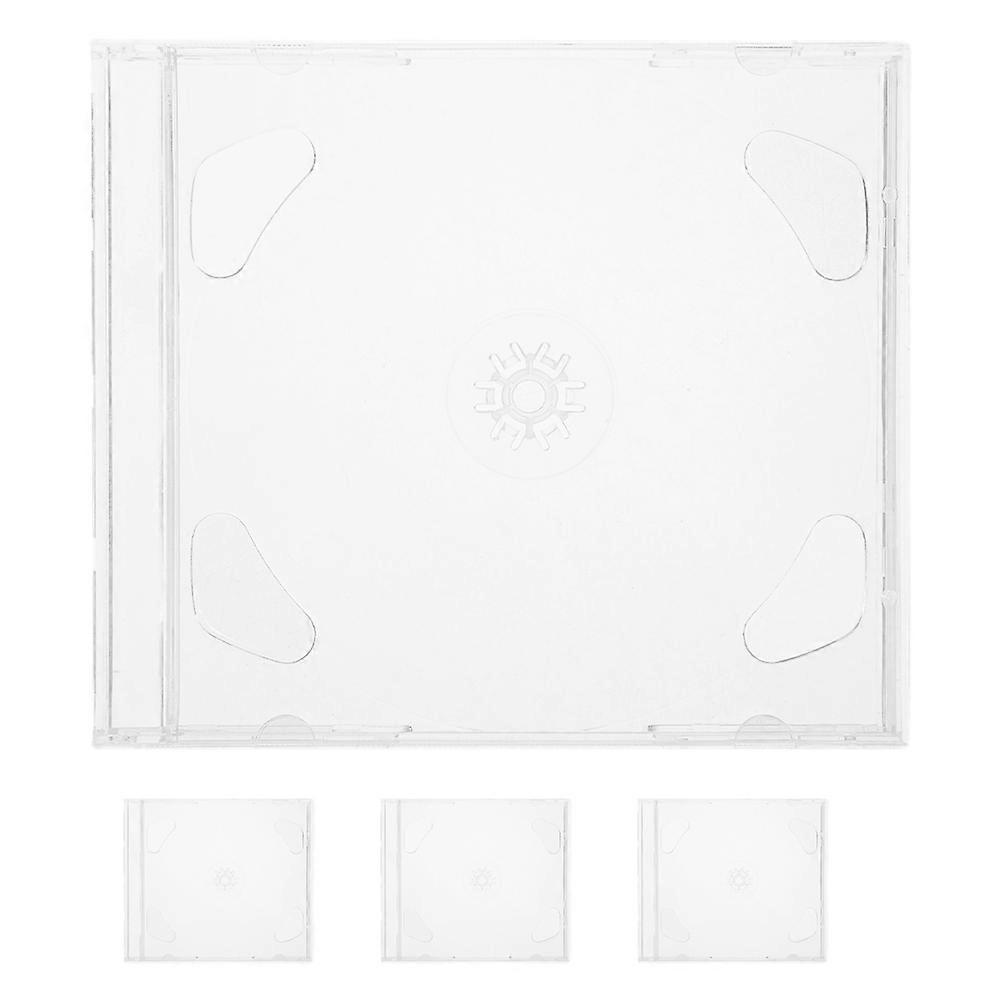 Cd Storage Case Disc Holder for Storage 4Pcs Transparent Cd Boxes
