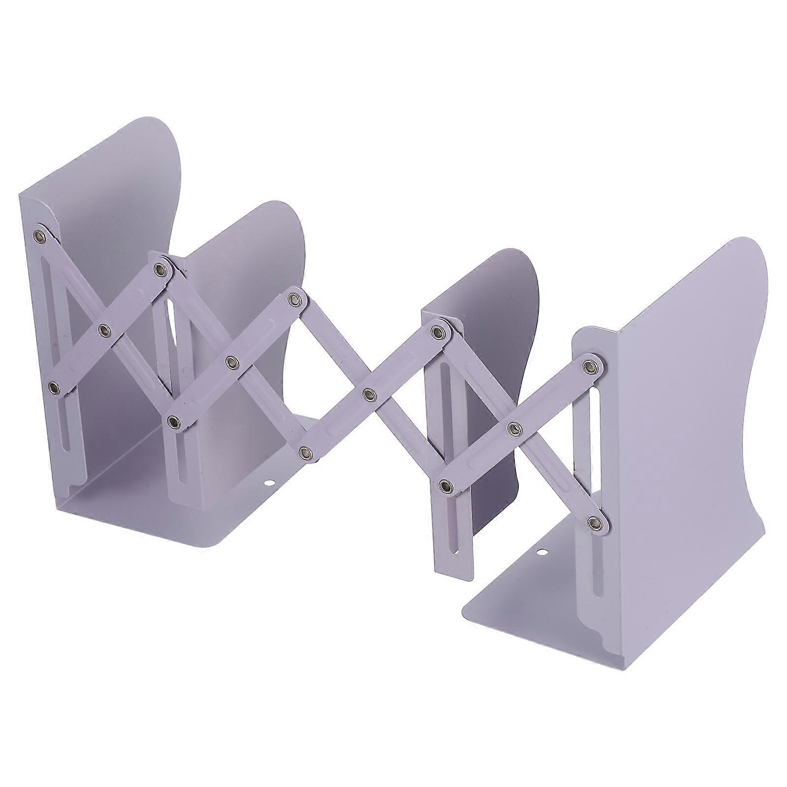 Metal Adjustable Bookends Retractable Rack for Document Holding