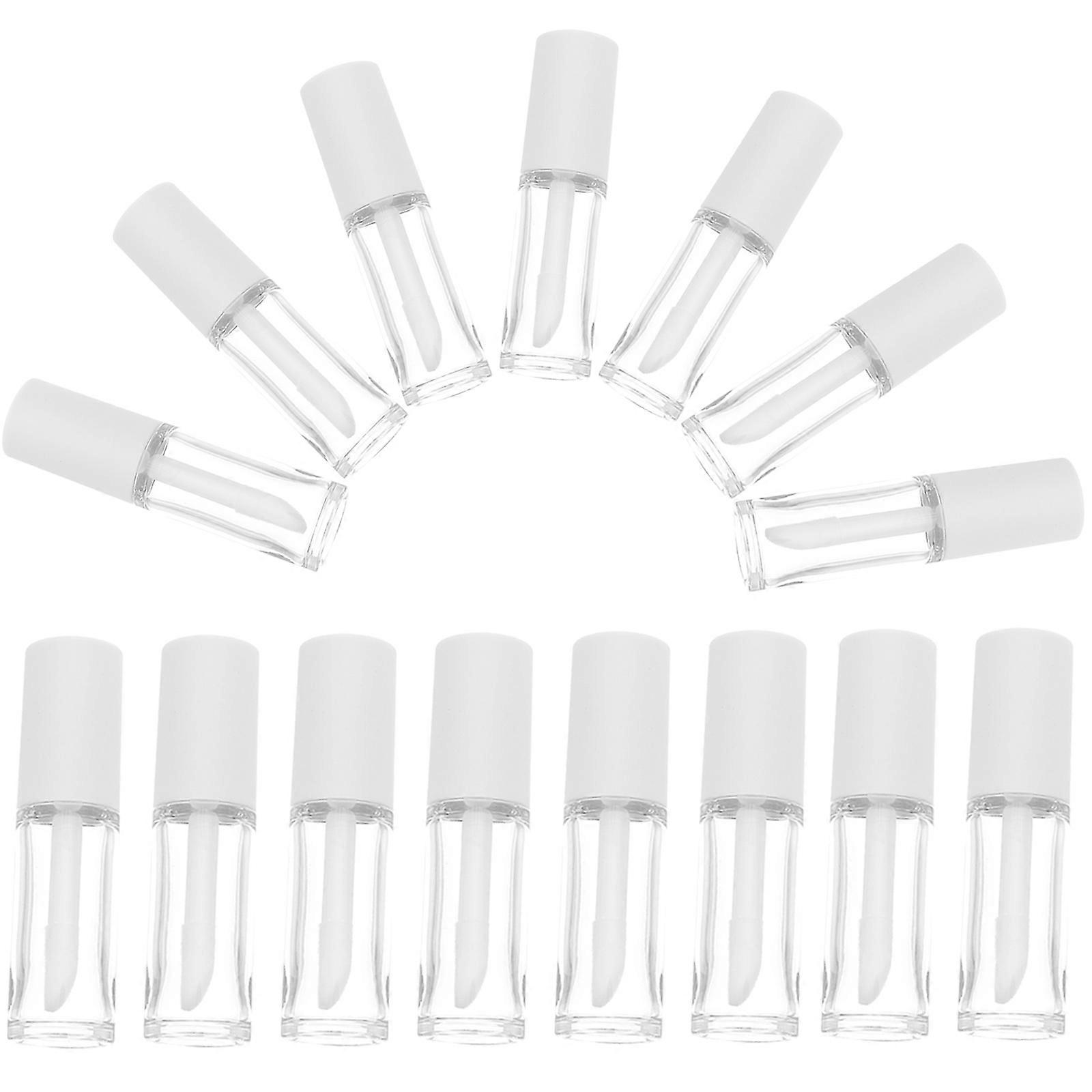 Empty Lip Balm Tubes with Wand Practical Storage Use 30Pcs White Set