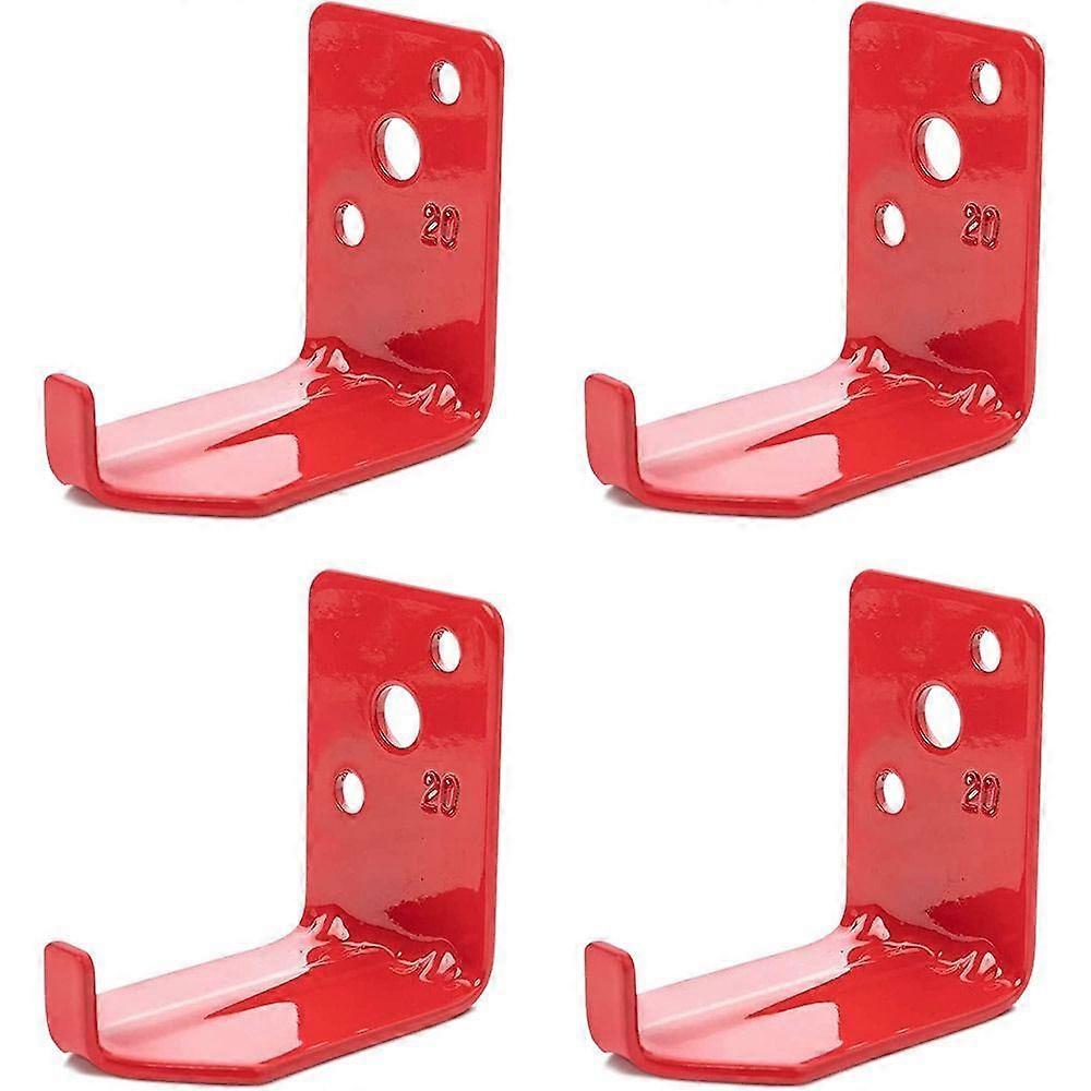 4pcs Indoor L Shape Holder Wall Hook Wall Hanger Fire Extinguisher Mount Extinguishers Bracket