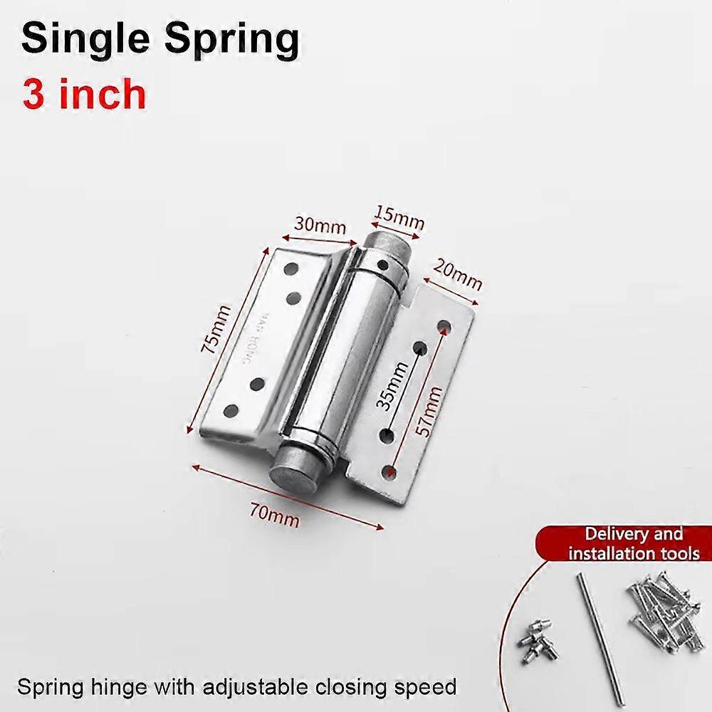 1Pcs Double Opening Door Hinge With Inner And Outer Free Spring Hinge  Hardware Accessory