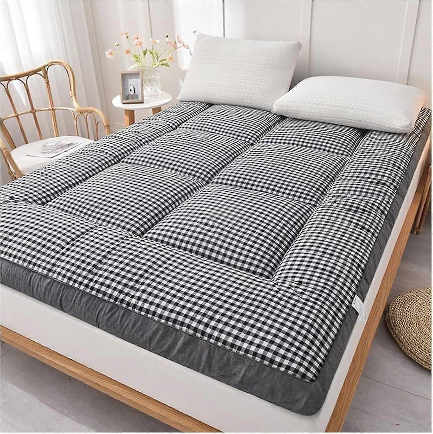 Japanese Futon Mattress Floor Sleeping Pad, Ultra Soft Foldable Tatami Mat for Dorm and Apartment