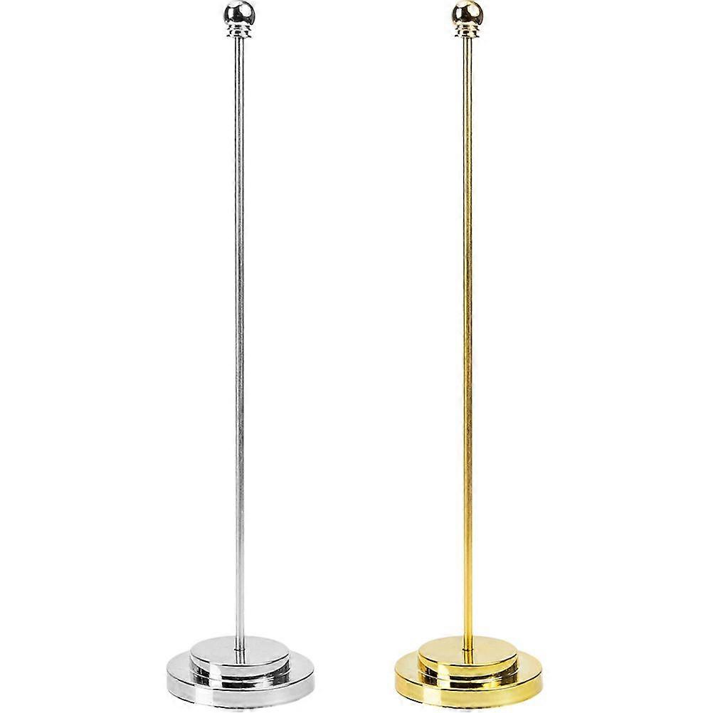 2Pcs Desktop Flagpole Metal Flagpole Desktop Flagpole Sturdy Flagpole Table Flag Pole