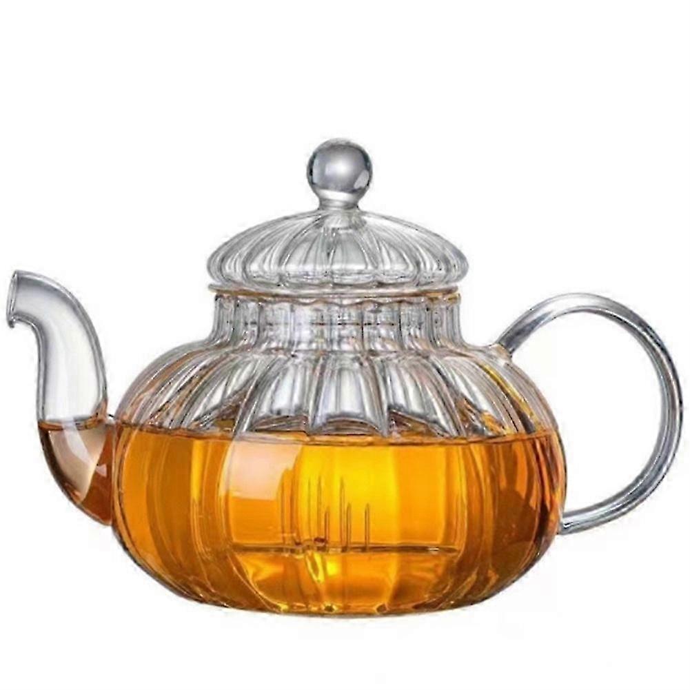 heatproof glass teapot pumpkins design Efficient Removable Filter Infuser for Tea Room