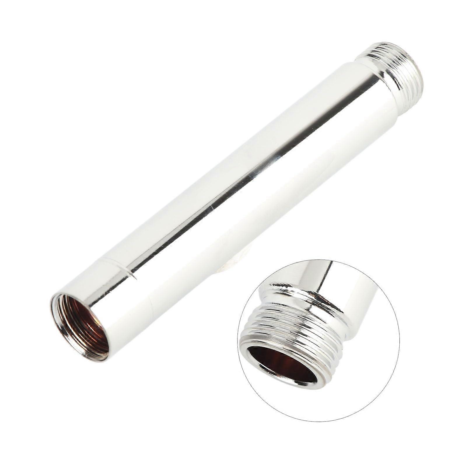 Shower Extension Pipe 201 Stainless Steel Chrome Rustproof G1/2 Handheld Hose Extender