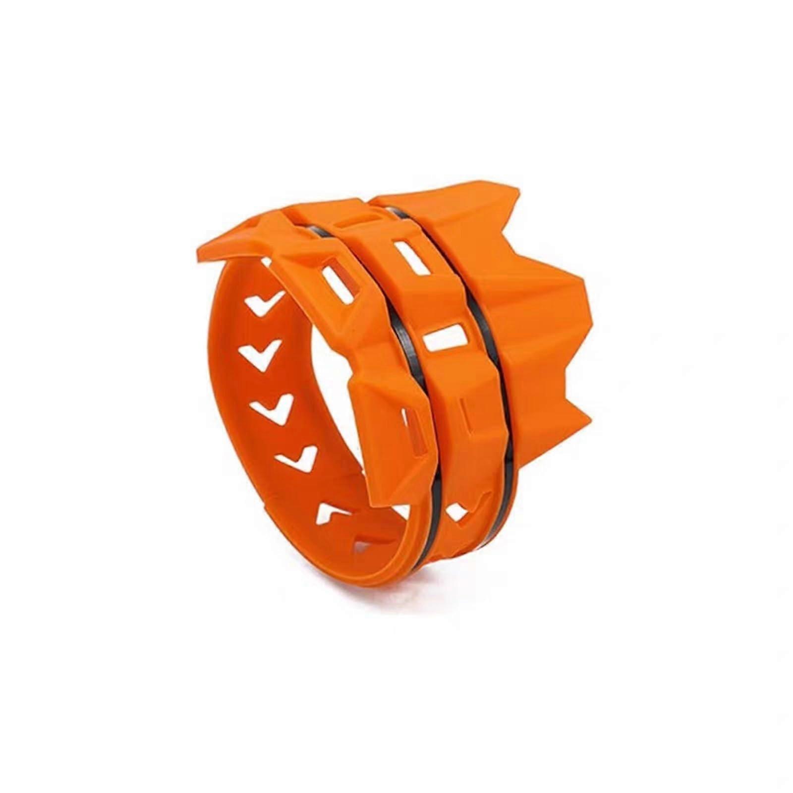 Motorcycle Exhaust Heat Shield Universal AntiScald Silicone Pipe Protector Ring Orange