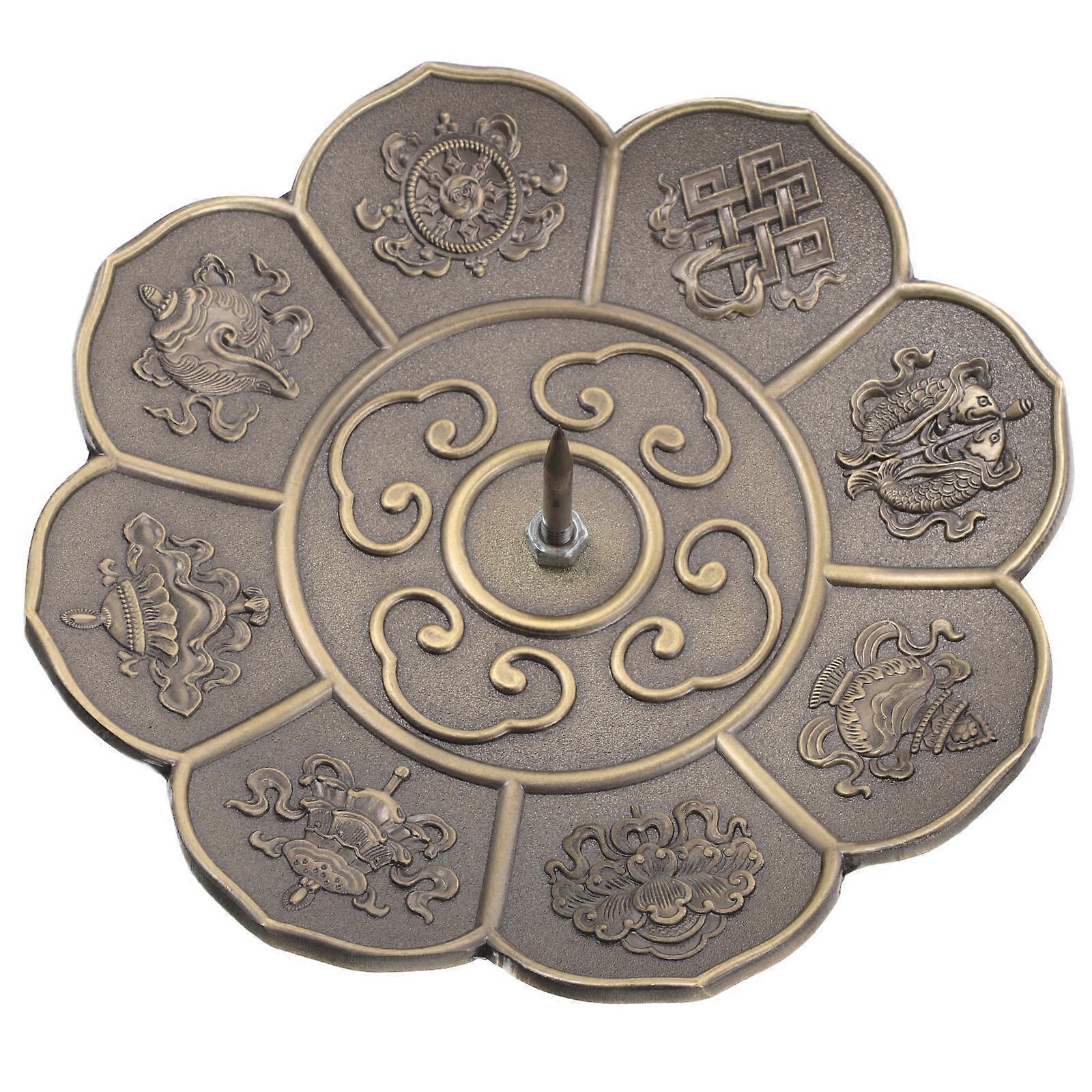 Brass Incense Holder Tray for Storage 4Pcs Small Multi-Color Decorative Plates
